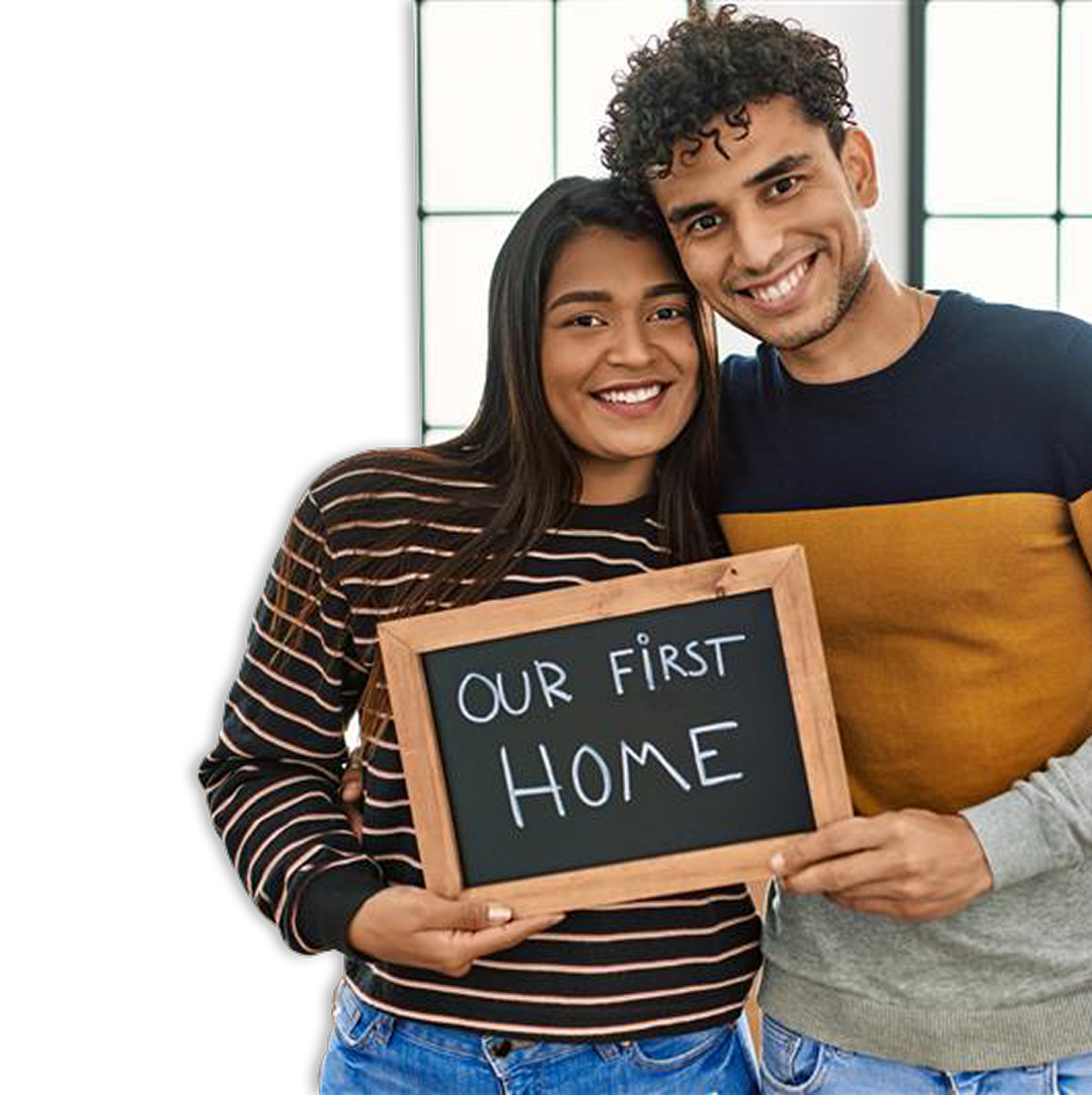 Couple with their first home